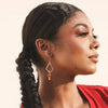 Golden Fan Earrings - mystic carnelian - Freshie & Zero Studio Shop