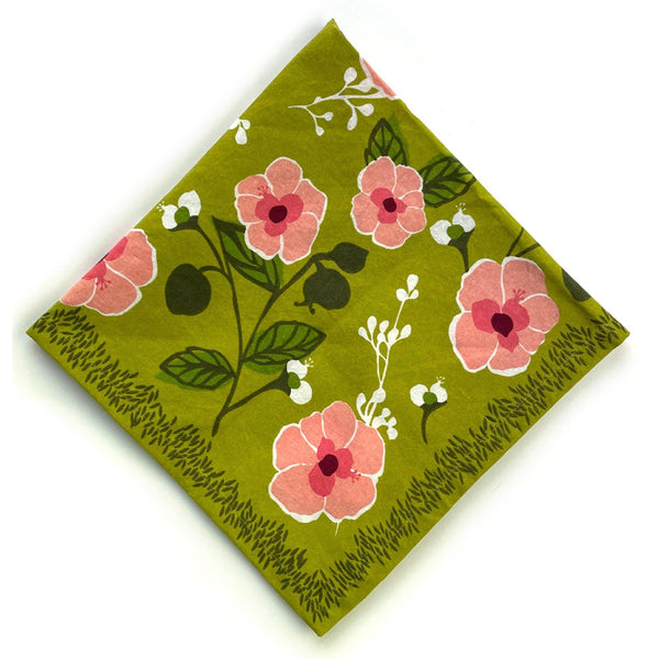 Matcha Floral Cotton Napkin Set of 4 - Freshie & Zero Studio Shop
