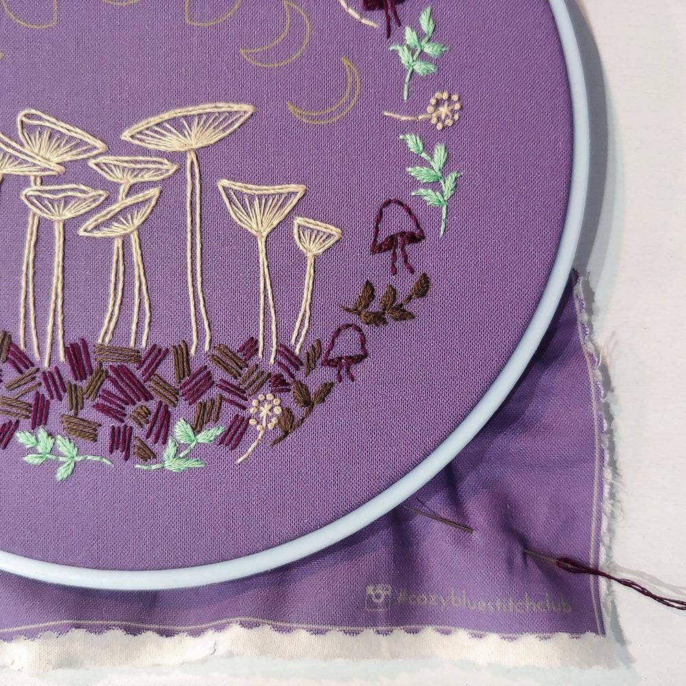 Fairy Ring Moons & Mushrooms Embroidery Kit by Cozyblue - Freshie & Zero Studio Shop