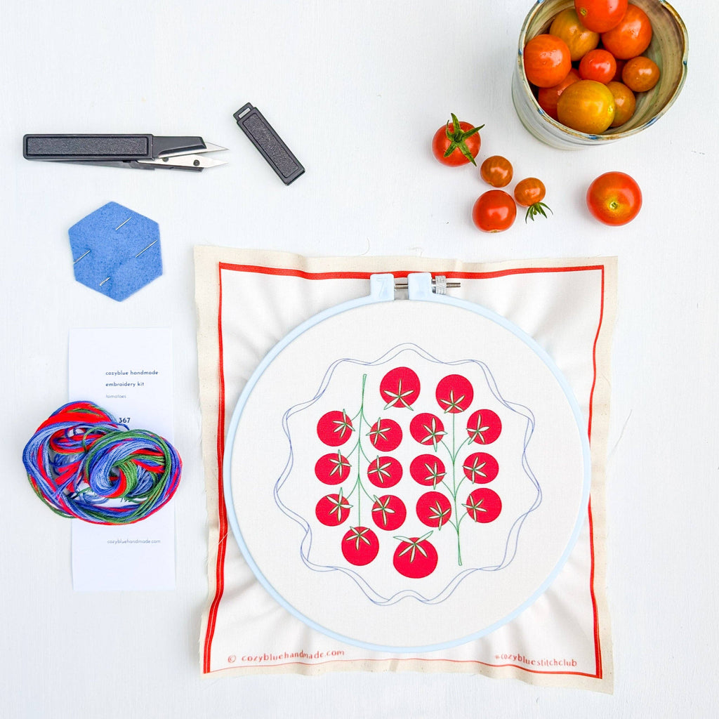 Tomatoes Embroidery Kit by Cozyblue - Freshie & Zero Studio Shop
