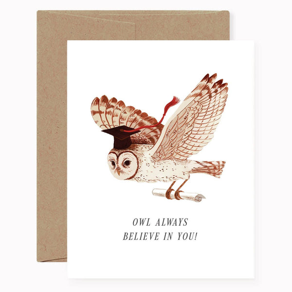 OWL GRADUATION | greeting card - Freshie & Zero Studio Shop