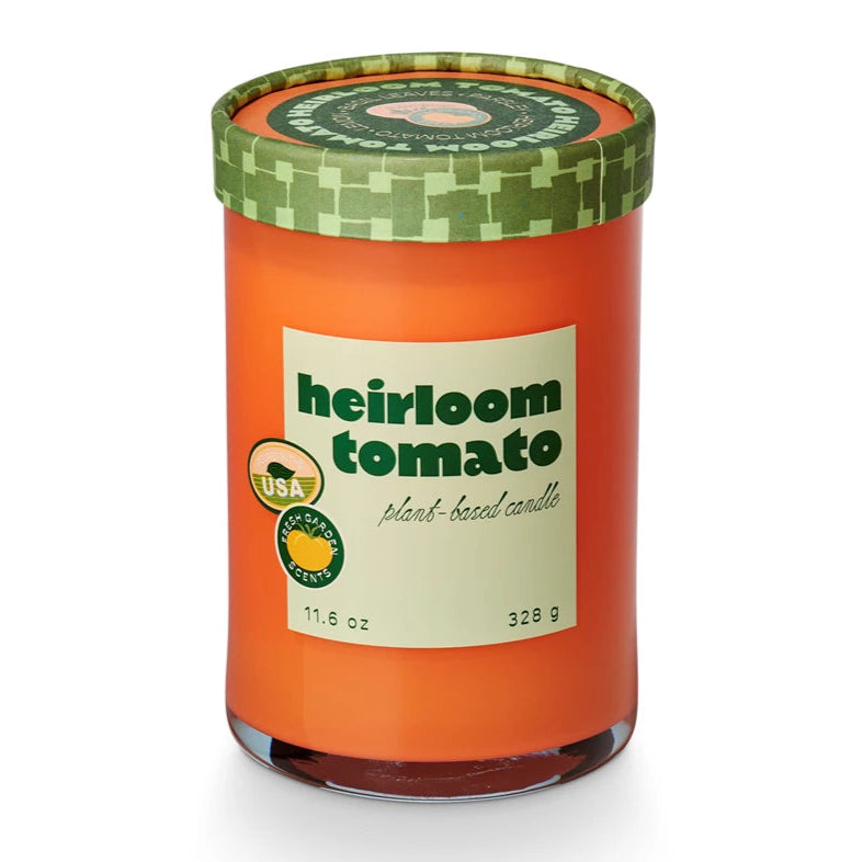 Heirloom Tomato Farmers Market Glass Candle - Freshie & Zero Studio Shop