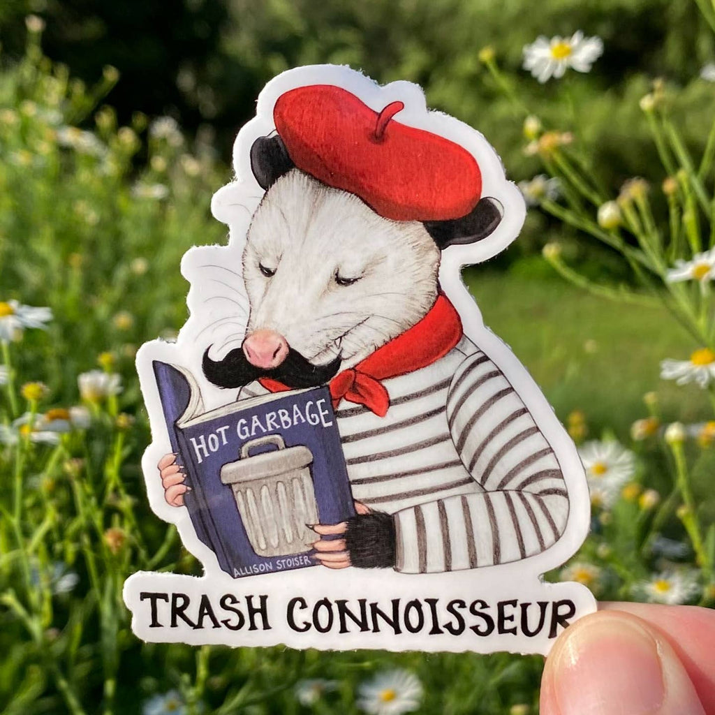 Opossum Trash Connoisseur Vinyl Sticker - Freshie & Zero Studio Shop