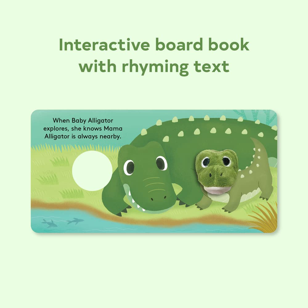 Baby Alligator Finger Puppet Board Book - Freshie & Zero Studio Shop