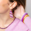 Chelsea Luxe Purple Beaded Bracelet Stack of 18 - Freshie & Zero Studio Shop