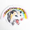 Everything is Fine Possum Vinyl Sticker - Freshie & Zero Studio Shop