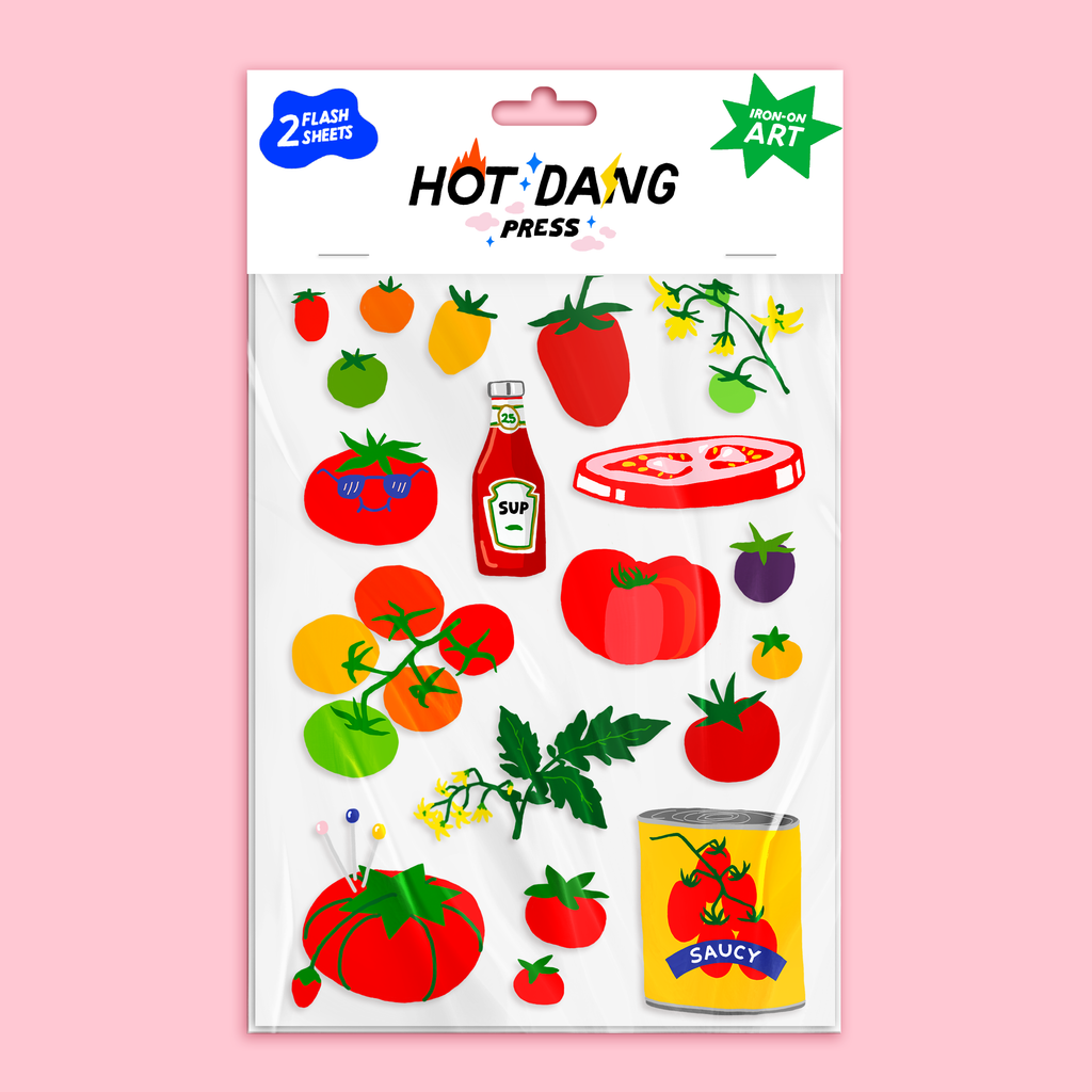 All Tomatoes Sheet Set Iron-On Art - Freshie & Zero Studio Shop