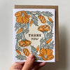 Thank You California Poppy Card - Freshie & Zero Studio Shop