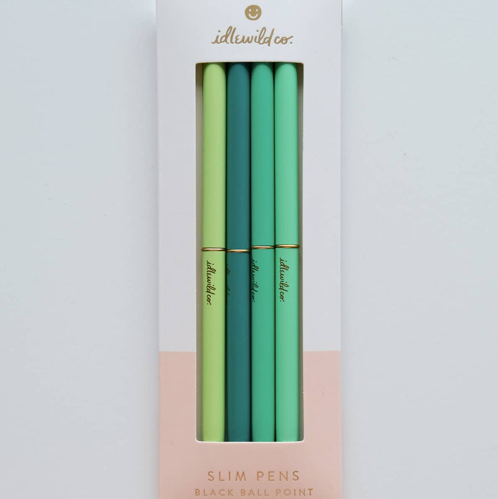 Slim Pens Set of Four - Emerald City - Freshie & Zero Studio Shop