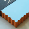 Mini Wave Shaped Notepad | Sky + Tangerine Edge - Freshie & Zero Studio Shop