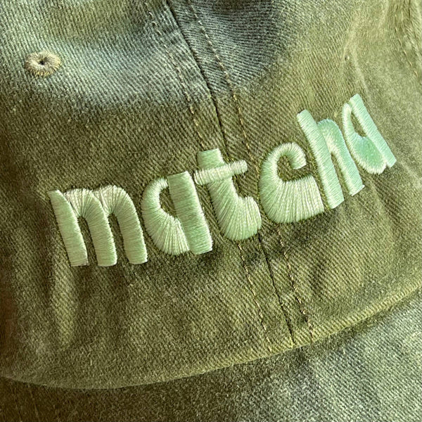 Matcha Embroidered Baseball Hat - Freshie & Zero Studio Shop