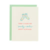 Party Socks Letterpress Birthday Card - Freshie & Zero Studio Shop