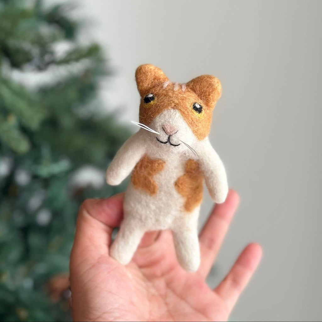 Ginger Cat Felt Finger Puppet - Freshie & Zero Studio Shop