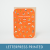 Thank You Little Flowers Letterpress Greeting Card by Egg Press: Paper tab - Freshie & Zero Studio Shop