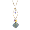 Lilac Purple Art Deco Tile Necklace - Freshie & Zero Studio Shop
