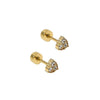 Tatum Triple Tiny Crystal Flatback Waterproof Stud Earrings - Freshie & Zero Studio Shop