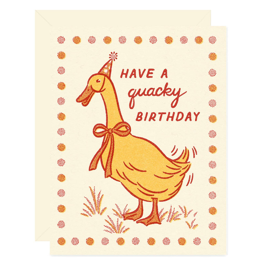 Duck Have a Quacky Birthday Greeting Card - Freshie & Zero Studio Shop
