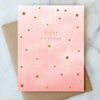 Soft Blush Stars Birthday Greeting Card - Freshie & Zero Studio Shop