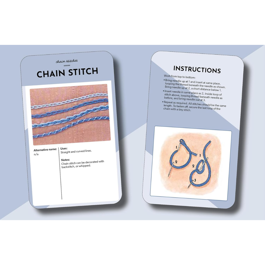 Essential Embroidery Stitches Card Deck - Freshie & Zero Studio Shop