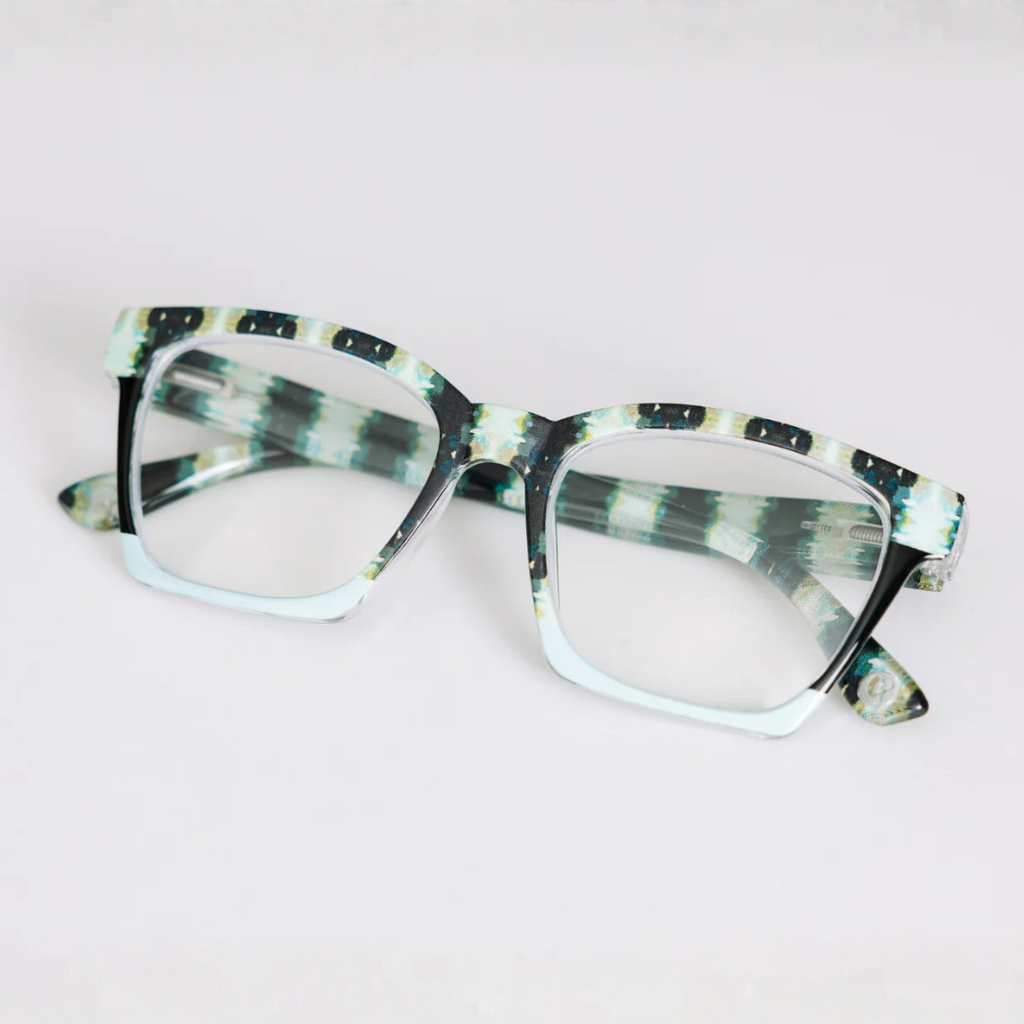 Peepers x Laura Park Reading Glasses: Birdie/Orchid Blossom Navy Colorblock - Freshie & Zero Studio Shop