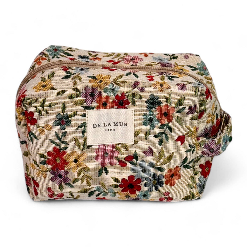 Squared Makeup Bag: Heritage Floral - Freshie & Zero Studio Shop
