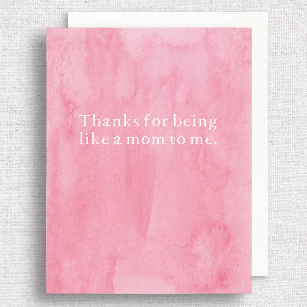 Thanks for Being Like a Mom to Me Greeting Card - Freshie & Zero Studio Shop