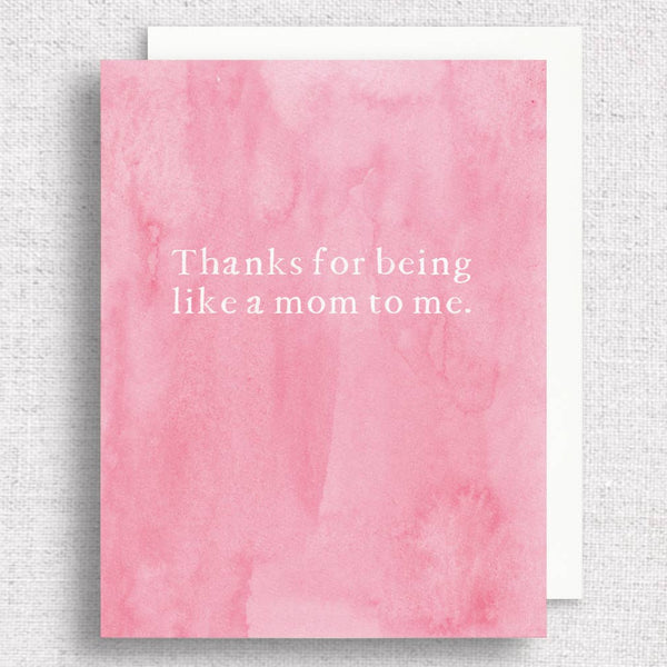 Thanks for Being Like a Mom to Me Greeting Card - Freshie & Zero Studio Shop