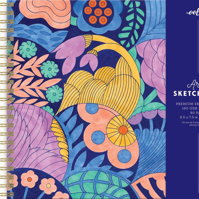 Cecelia's Floral Hardcover Artist Sketchbook - Freshie & Zero Studio Shop
