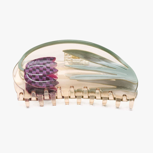 Checkered Tulip Flower Large Hair Claw Clip - Freshie & Zero Studio Shop