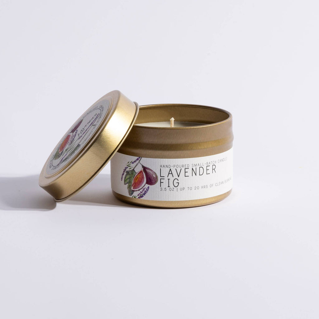 Lavender Fig Tin Candle by Just Bee - Freshie & Zero Studio Shop