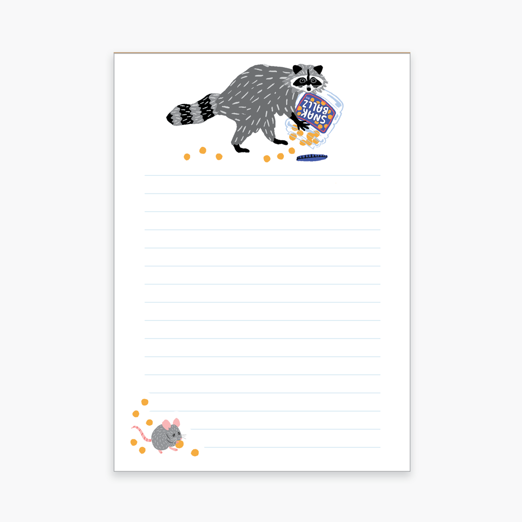 Snak Ballz Raccoon Notepad - Freshie & Zero Studio Shop