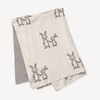 Organic Cotton Jacquard Sweater Knit Baby Blanket: Bunny - Freshie & Zero Studio Shop