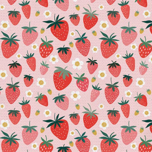 Strawberry + Check Microfiber Kitchen Towel - Freshie & Zero Studio Shop