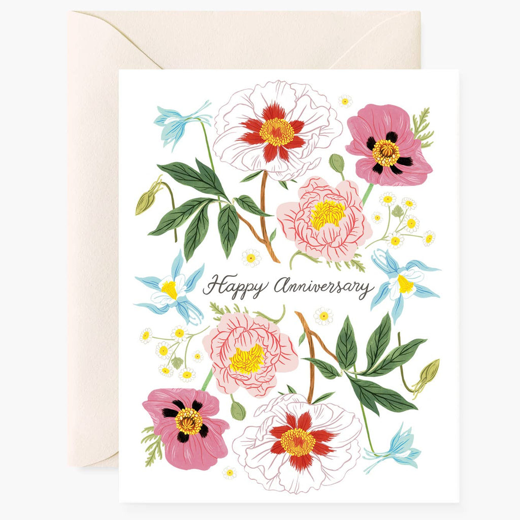 HAPPY ANNIVERSARY | floral card - Freshie & Zero Studio Shop