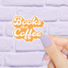 Books And Coffee Vinyl Sticker - Freshie & Zero Studio Shop