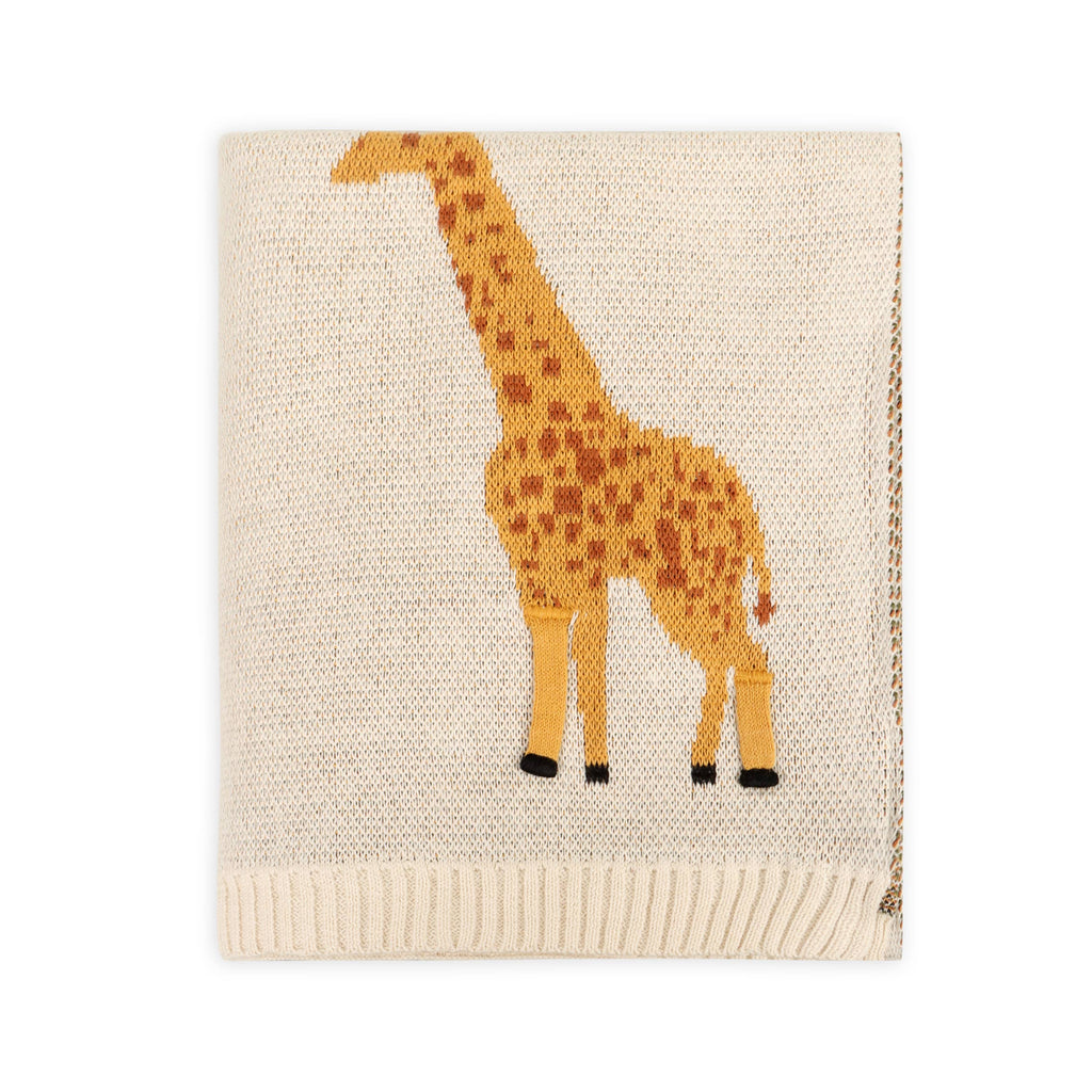 Organic Cotton 3D Knit Baby Blanket - Savannah Safari - Freshie & Zero Studio Shop