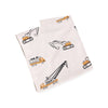 Organic Cotton Baby Blanket - Trucks - Freshie & Zero Studio Shop