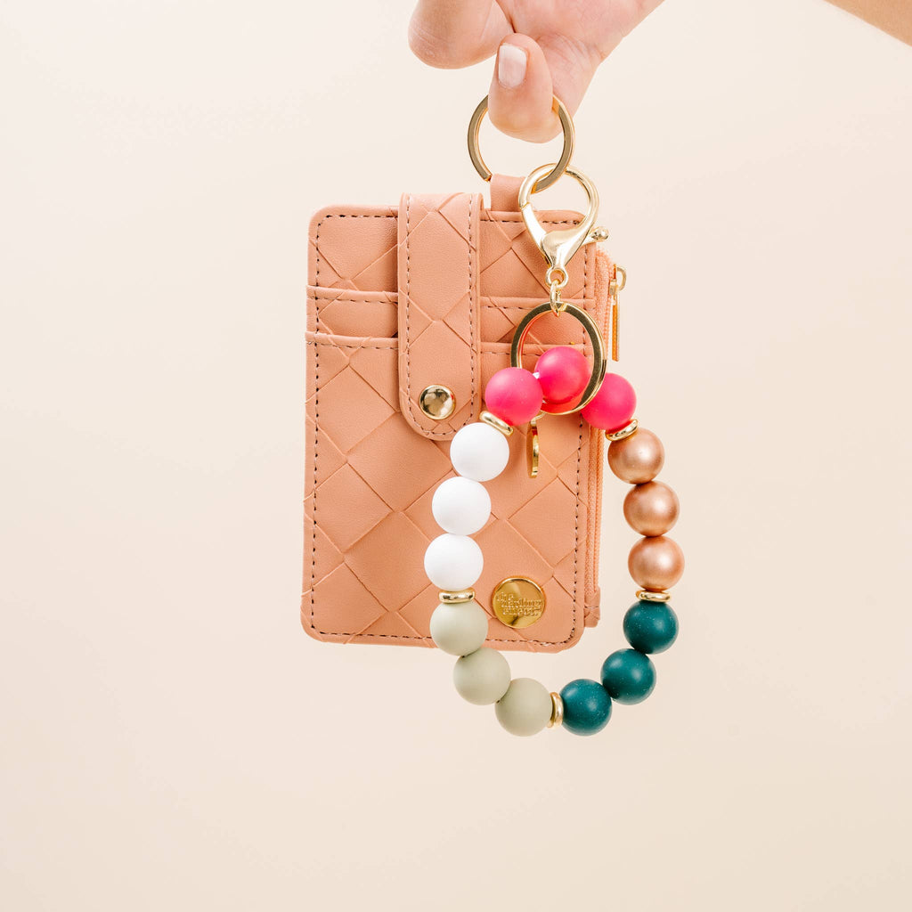 Woven Keychain Wallet - Rose - Freshie & Zero Studio Shop