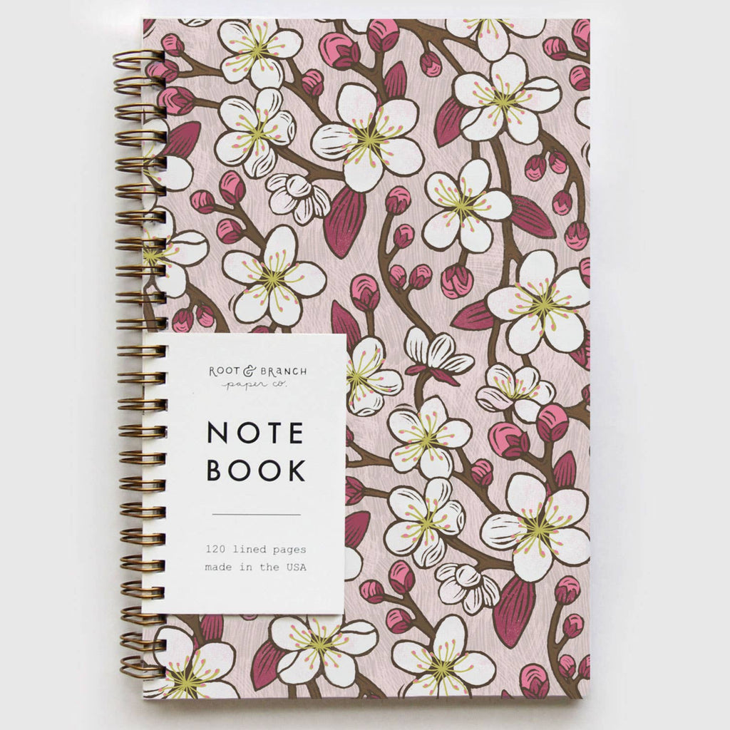 Cherry Blossom Spiral Bound Notebook - Freshie & Zero Studio Shop