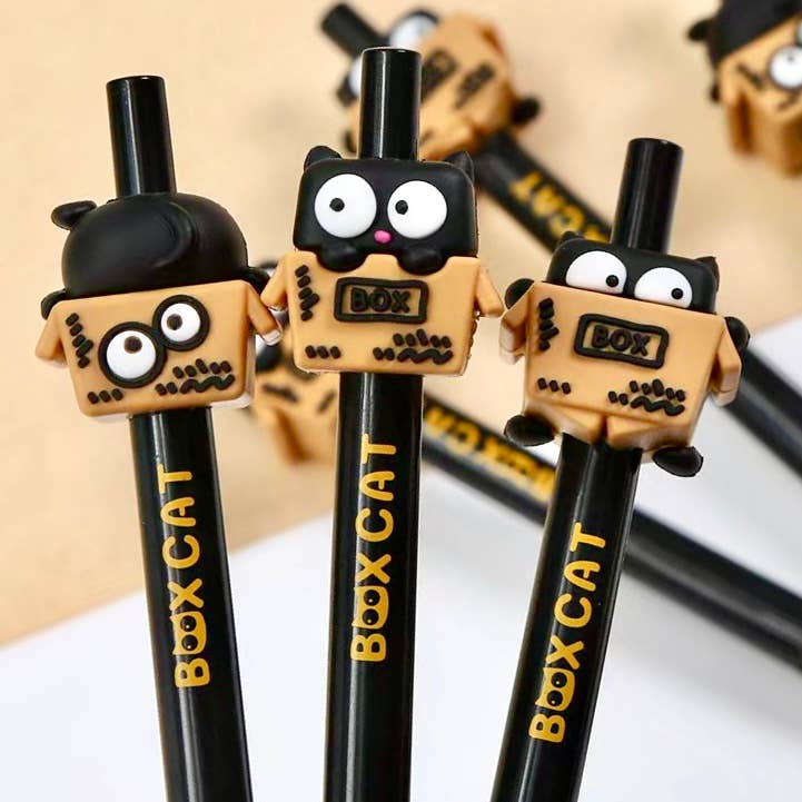 Cat in a Box Gel Pen - Freshie & Zero Studio Shop