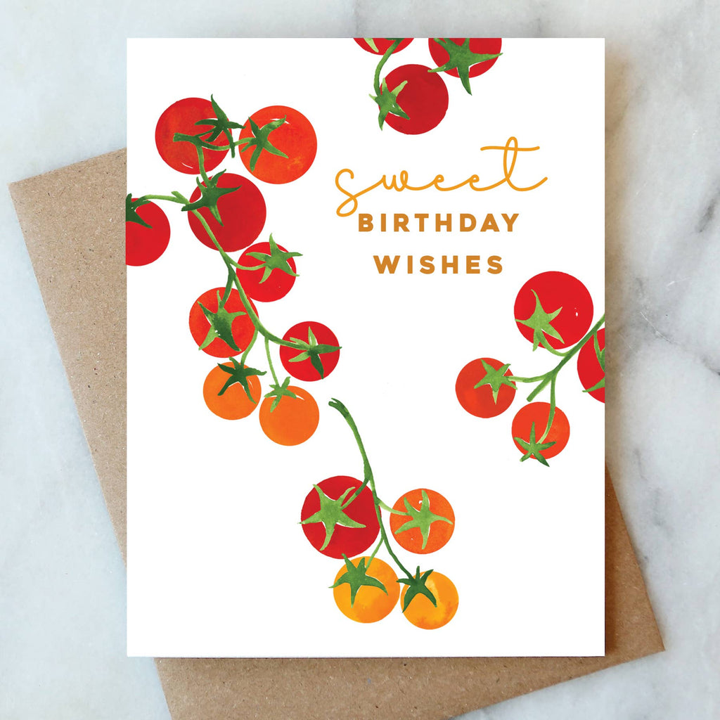 Tomato Birthday Greeting Card - Freshie & Zero Studio Shop