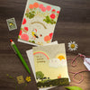 Geranium and Bird Birthday Greeting Card - Freshie & Zero Studio Shop