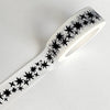 Stars Black and White Pattern Washi Tape - Freshie & Zero Studio Shop