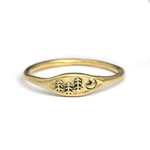 Forest Handmade Signet Ring by Marmalade - Freshie & Zero Studio Shop