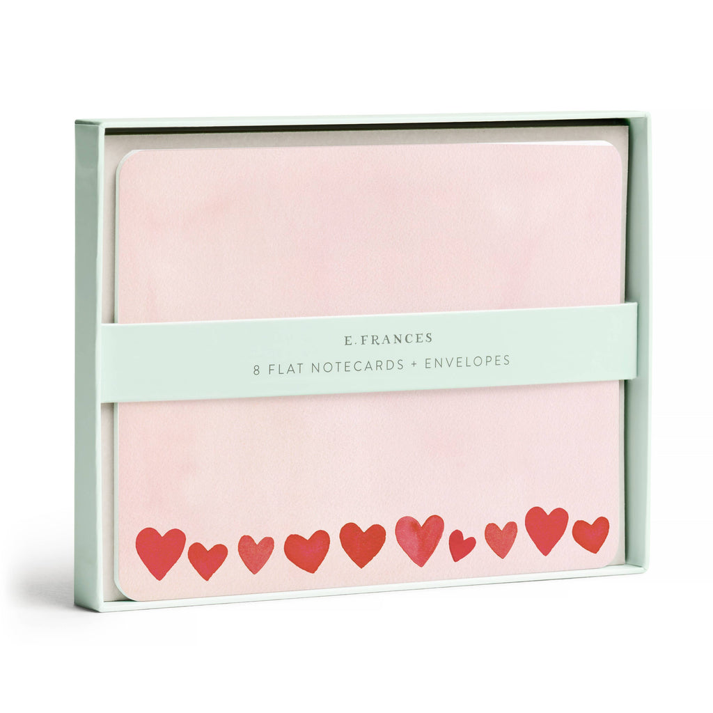 Mini Hearts Blush Flat Note Set by E. Frances Paper - Freshie & Zero Studio Shop
