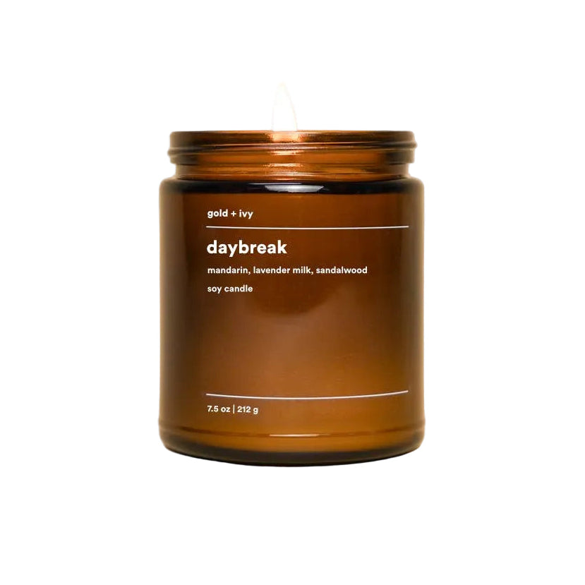 Daybreak soy candle - mandarin, lavender milk, sandalwood - Freshie & Zero Studio Shop