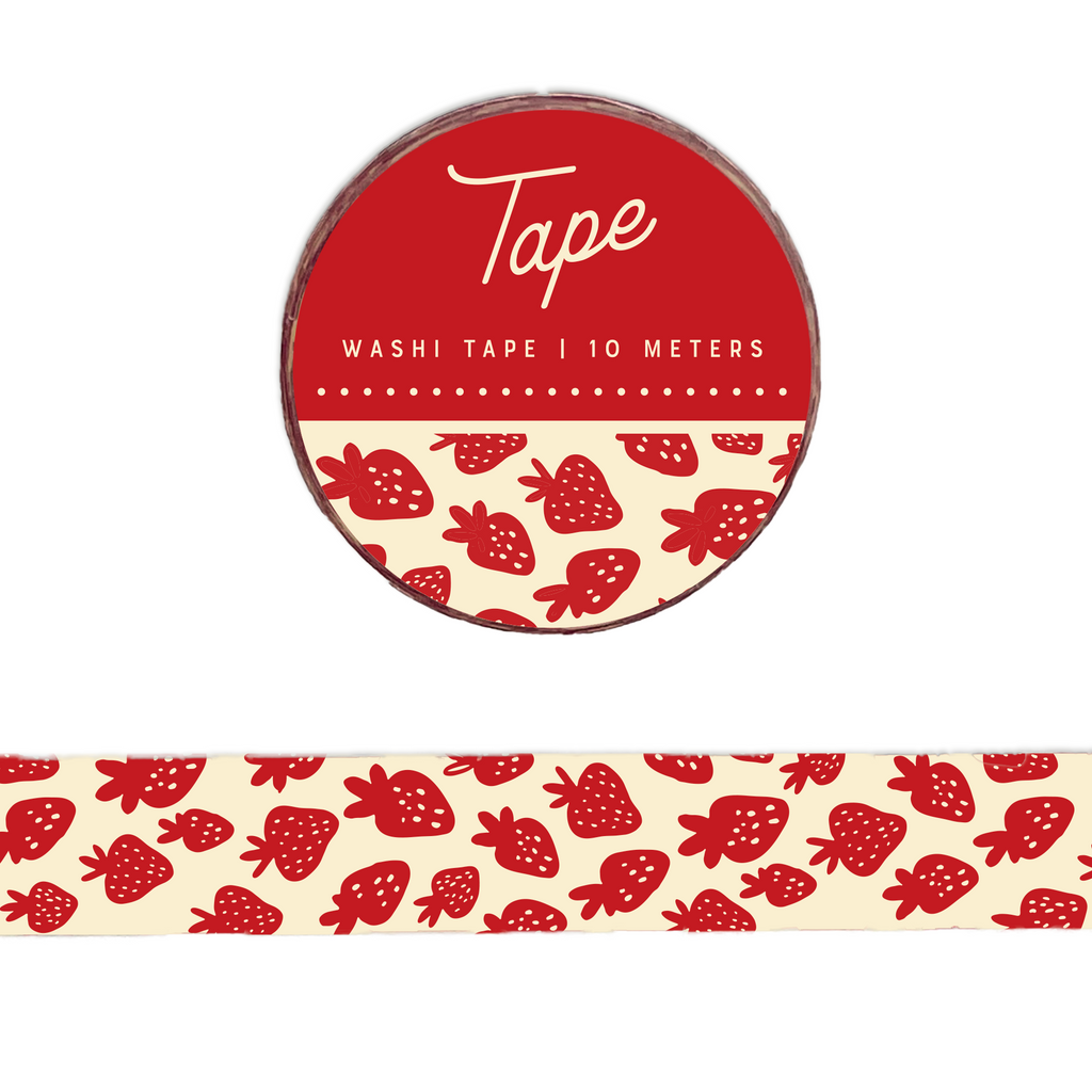 Strawberry Washi Tape - Freshie & Zero Studio Shop