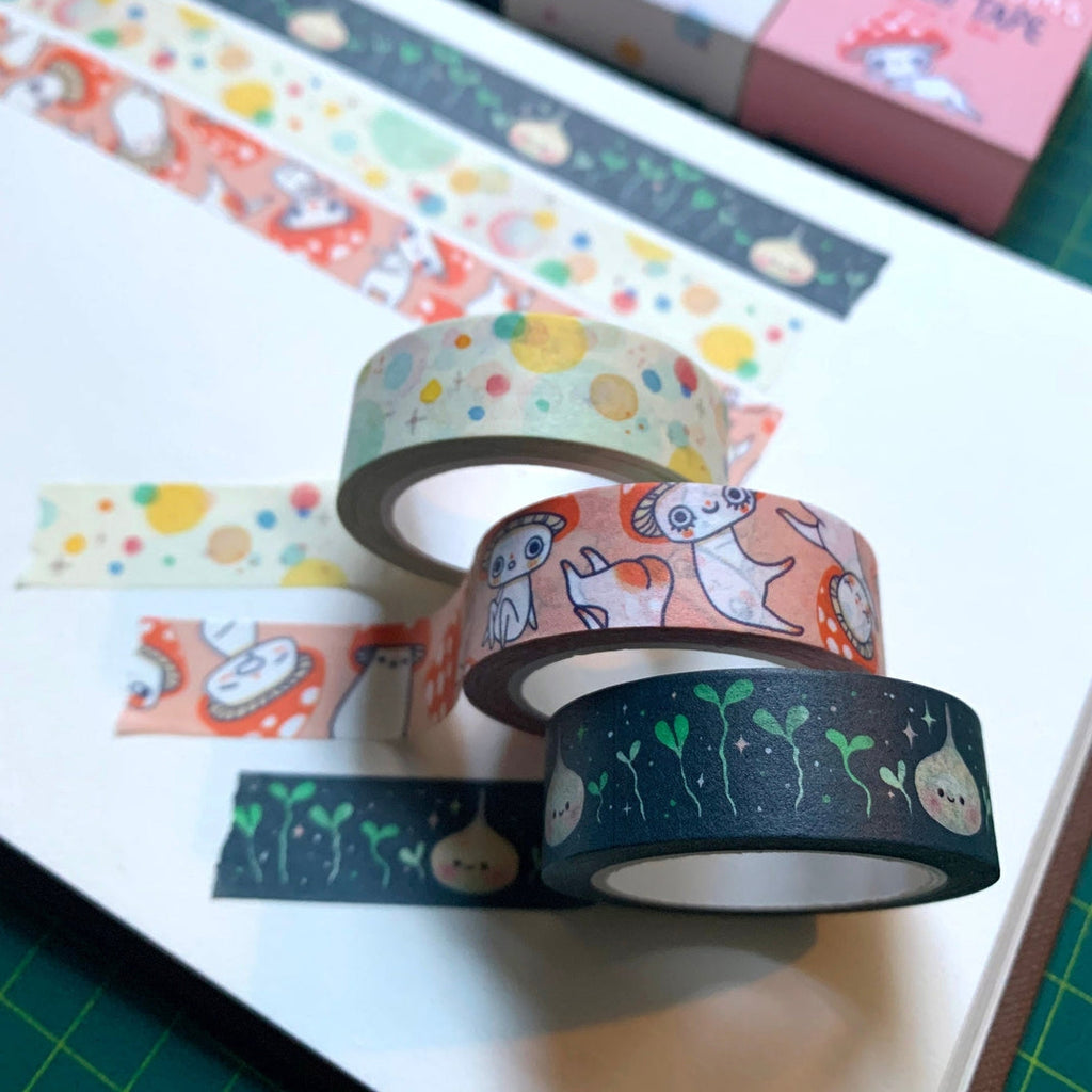 Cheeky Mushroom Pals Pink Washi Tape - Freshie & Zero Studio Shop