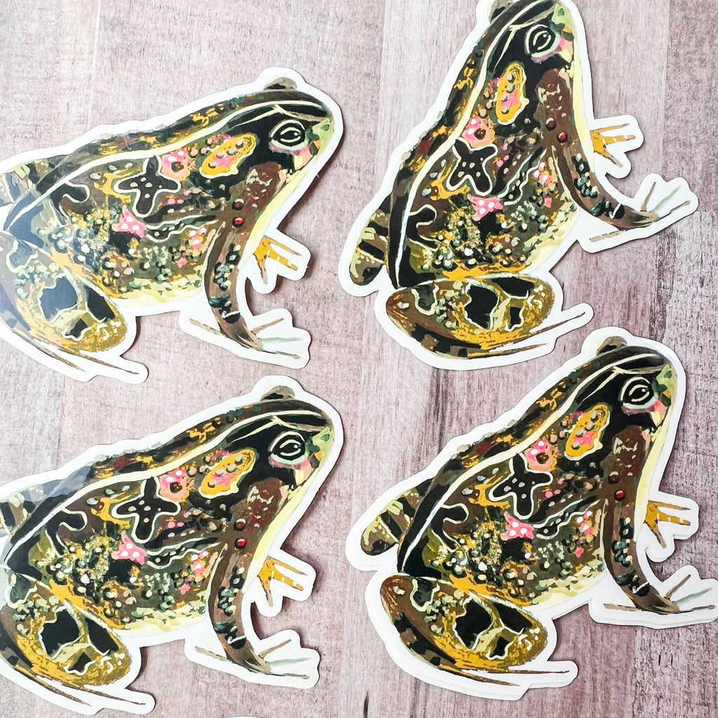 Garden Toad clear matte sticker - Freshie & Zero Studio Shop