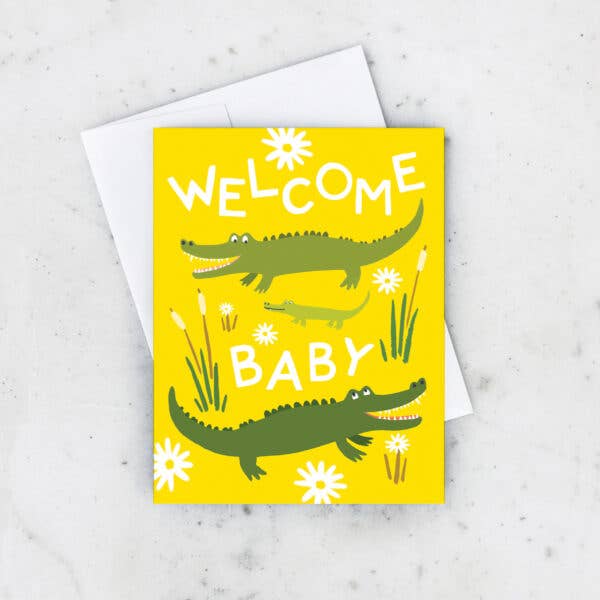 Gator Baby Greeting Card - Freshie & Zero Studio Shop